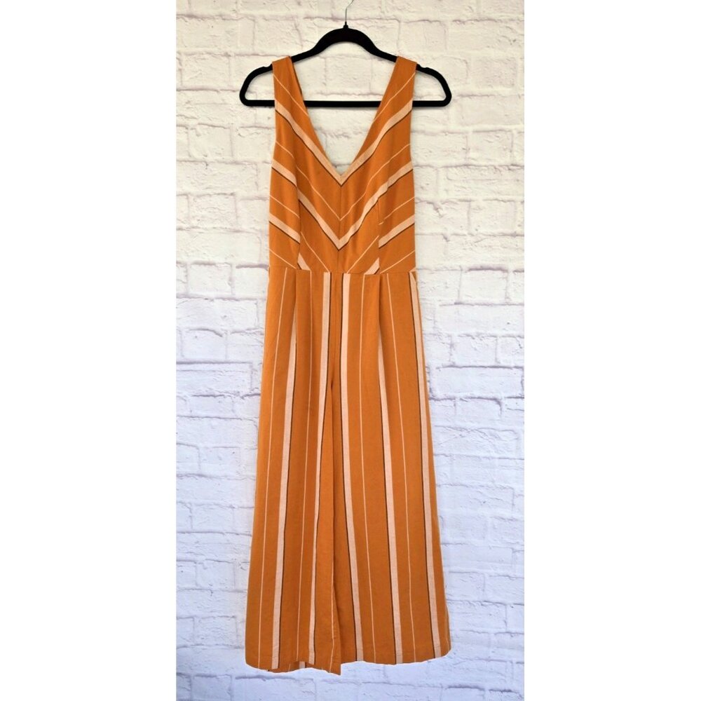 LUCKY BRAND Women's Jumpsuit Striped Boho Summer 100% Cotton Size Medium - Picture 14 of 14